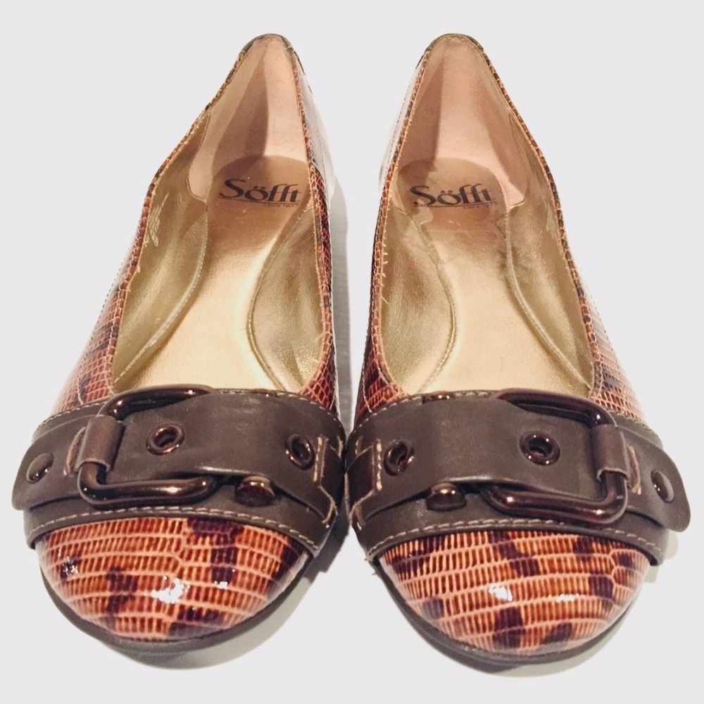 Sofft Eurosoft Cate12 Leopard Print Flats Fits As Size 5 1/2